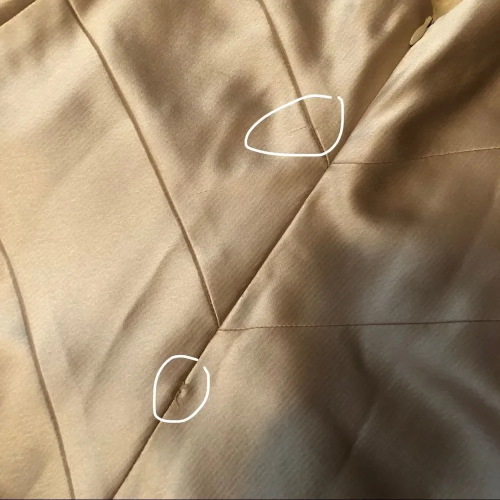 VINTAGE Allen Schwartz gold satin dress | Gatsby 20s 30s - Picture 14 of 14